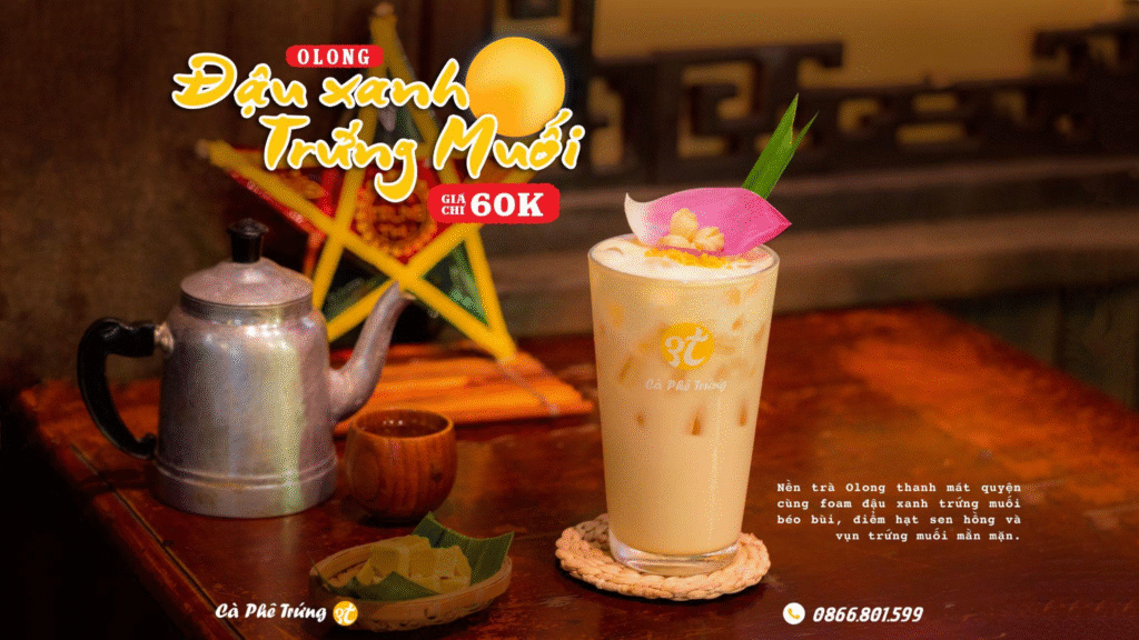 Olong Đậu Xanh Trứng Muối - Món mới vừa ra mắt vào dịp Trung Thu tại 3T