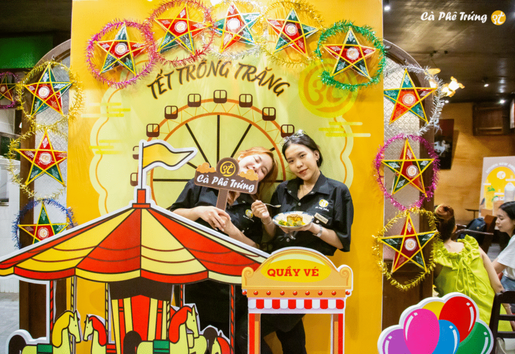 Quầy bánh trung thu tại Cà Phê Trứng 3T ở những sự kiện trước đây